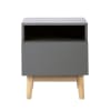 Comodino vintage grigio
